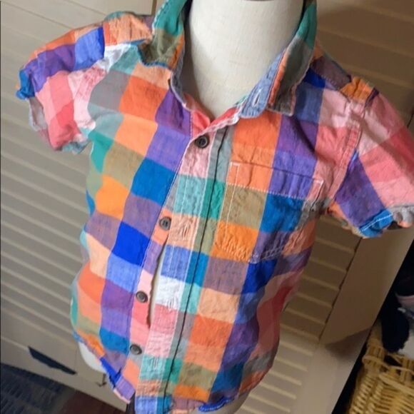 Cat & Jack Plaid Button down shirt - Picture 1 of 3